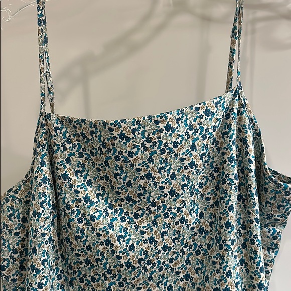 Summery vintage blue/green Ann Taylor floral dress - Picture 2 of 6